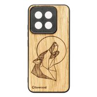 drewniane etui bewood do xiaomi 14t pro wilk dąb