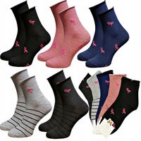 5x Skarpety Damskie BEZUCISKOWE Bawełna Skarpetki nieuciskowe Flaming 39-42