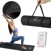 MATA DO ĆWICZEŃ JOGI GIMNASTYCZNA TRENINGOWA FITNESS UCHWYT GRUBA NBR 1,5CM