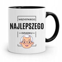 Kubek Czarny Dla Dziadka Wszystkiego Najlepszego Z Nadrukiem Ze Zdjęciem