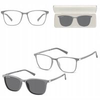 2w1 Okulary Korekcyjne Zerówki z NAKŁADKĄ PRZECIWSŁONECZNĄ z Polaryzacją