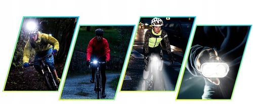Mocna Lampka ROWEROWA Światło LED przód tył latarka 2600mAh ROWER ZESTAW na Arena.pl