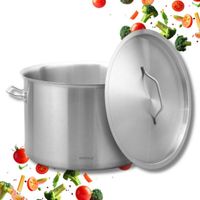 garnek gastronomiczny z pokrywą stalową ø38cm 27l kinghoff kh-2025