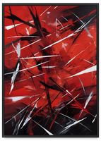 Plakat obraz abstrakcja w ramce 30x40 cm w czarnej ramie