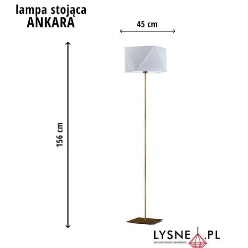 Lampa stojąca podłogowa ANKARA + abażur diament na Arena.pl