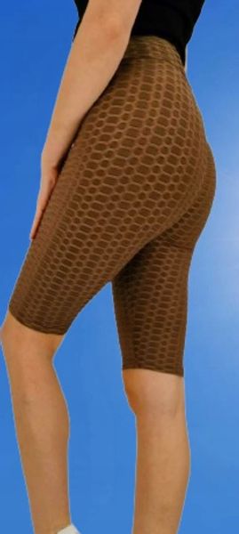 SPODENKI PUSH UP karbowane Kolarki legginsy MIEGO rozmiar L/XL BRĄZOWE zdjęcie 7