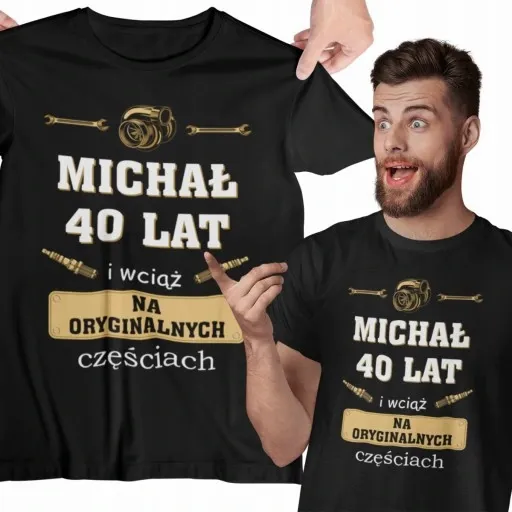 PREZENT NA 16-99 URODZINY KOSZULKA T-SHIRT TATY KOLEGI WYBIERZ WIEK I IMIĘ zdjęcie 1