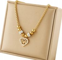 Złoty Naszyjnik Pozłacany 18K Boho Damski Stal Chirurgiczna 316L Celebrytka