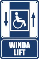 Tabliczka informacyjna piktogram 20x15 WINDA DLA OSÓB NIEPEŁNOSPRAWNYCH