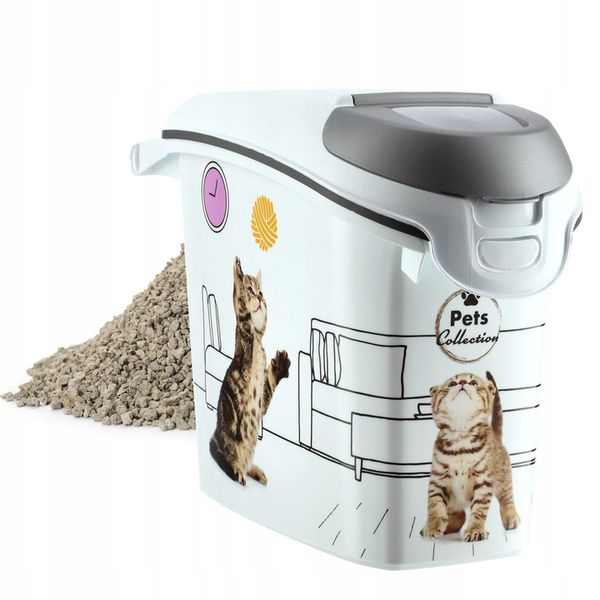 CURVER POJEMNIK NA KARMĘ ŻWIREK DLA KOTA 6kg 15L zdjęcie 7