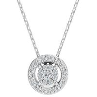 naszyjnik z białego złota 585 z diamentem (brylantem) 0,14 ct lab