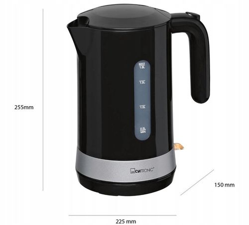 CZAJNIK ELEKTRYCZNY BEZPRZEWODOWY POJEMNY MOCNY 1,8L 2200W CZARNY DUŻY na Arena.pl