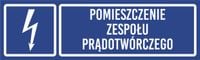 Tabliczka informacyjna Pomieszczenie zespołu prądotwórczego grawer 20x6 cm