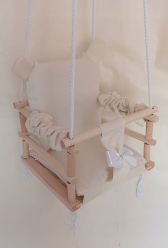 HUŚTAWKA 3w1 DLA DZIECI królik BEŻ dom ogród pokój na Arena.pl