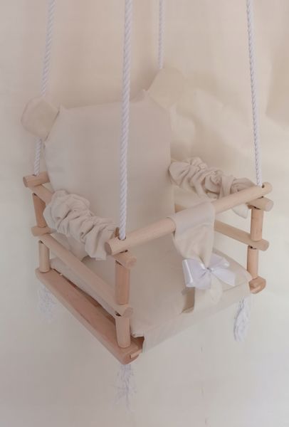 HUŚTAWKA 3w1 DLA DZIECI królik BEŻ dom ogród pokój zdjęcie 7