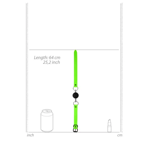 ouch! glow in the dark - anatomiczny knebel kulkowy, świecący, uniwersalny na Arena.pl