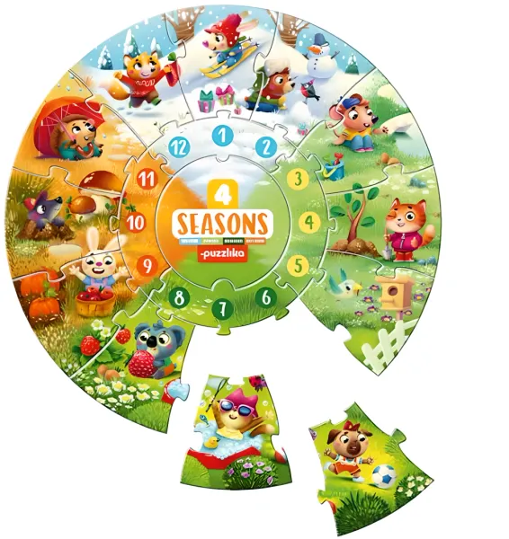 Puzzle 17 elementów. 4 niesamowite pory roku zdjęcie 2