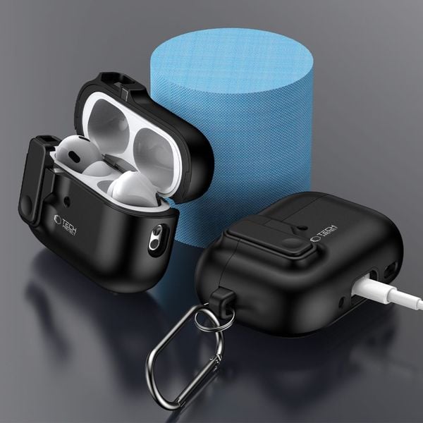 TECH-PROTECT SLIM HOOK APPLE AIRPODS PRO 1 / 2 BLACK zdjęcie 6