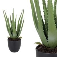 roślina sztuczna aloes w doniczce 45 cm wysokości zielona jak żywa ozdoba