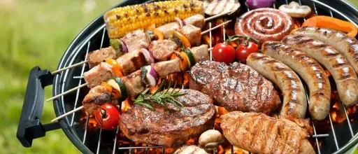 GRILL WĘGLOWY WAHADŁOWY NA TRÓJNOGU PALENISKO zdjęcie 6