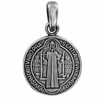SREBRNY MEDALIK ŚW. BENEDYKT PRÓBA SREBRA 925