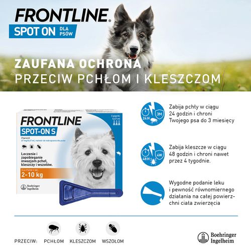 frontline spot on dla psa 3x0,67ml na Arena.pl