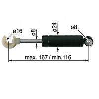 Siłownik amortyzacja wzdłużna fotela Grammer