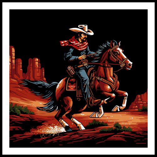 Plakat 90x90cm Galop przez Prerię na Arena.pl