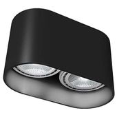 Natynkowa OPRAWA sufitowa OVAL 9240 Nowodvorski metalowa OPRAWA downlight czarny