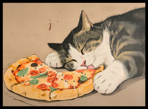 Plakat 55x40cm Pizza Dla Kota na Arena.pl