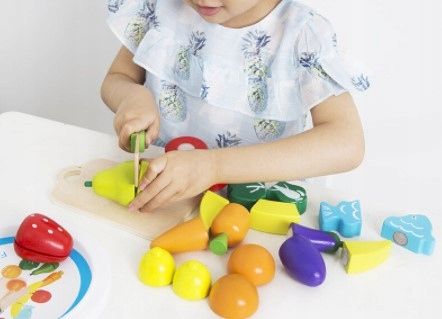 Drewniane Warzywa i Owoce do Krojenia na Rzep Rzepy Zestaw Deska dla Dzieci na Arena.pl