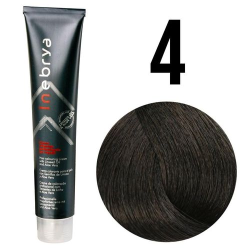 Inebrya farba do włosów, koloryzacja trwała, 100 ml 4 średni brąz czysty na Arena.pl