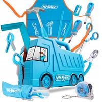 Zestaw narzędzi Hi-Spec 17 szt. w kolorze niebieskim dla dzieci z prawdzi