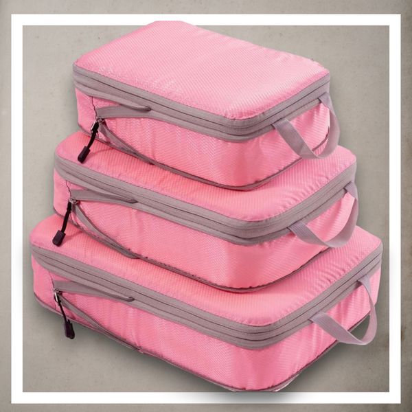 Organizer Kompresyjny  Zestaw 3 Szt     Różowy zdjęcie 9