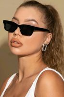CZARNE OKULARY DAMSKIE PRZECIWSŁONECZNE RETRO