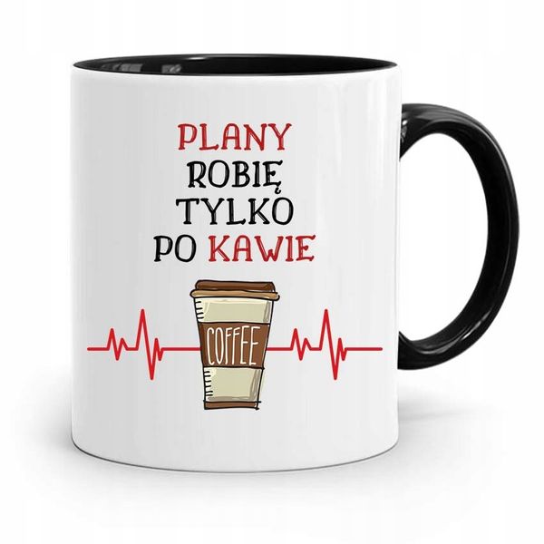 Kubek Czarny Dla Architekta Plany Robię Po Kawie Z Nadrukiem Ze Zdjęciem zdjęcie 1