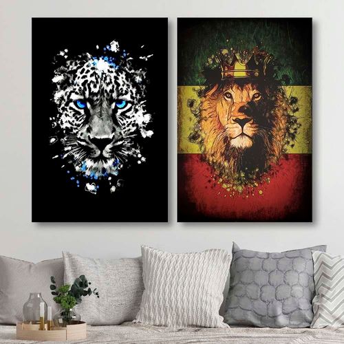 Obraz na płótnie – Canvas, Dziki lampart 70x100 na Arena.pl