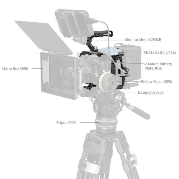 SmallRig 4574 Klatka operatorska do Blackmagic Design Cinema 6K Basic Cage zdjęcie 2
