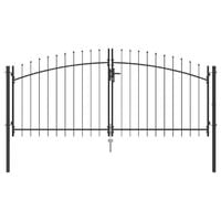 Brama ogrodowa Z blokadą Szary 150 x 300 cm Stal