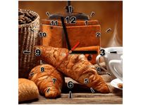 30X30CM ZEGAR KAWA OBRAZ DREWNO