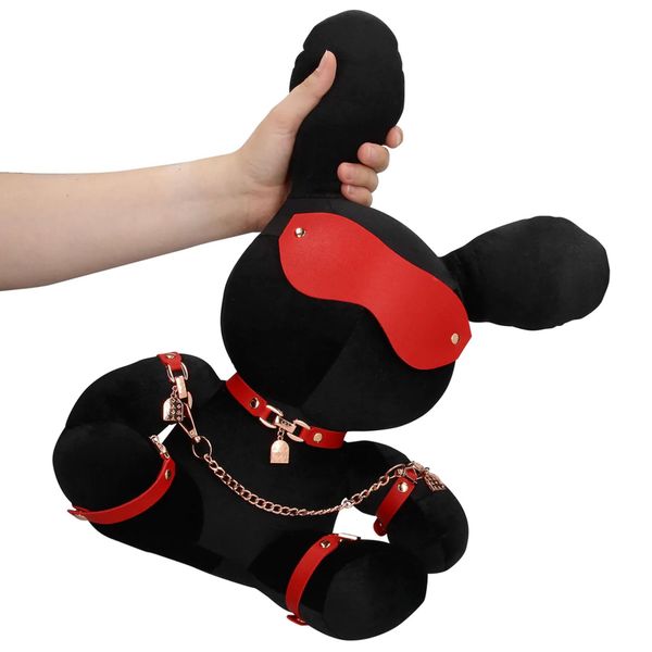 Rabbit Bondage - Velvet - Large - Black zdjęcie 7