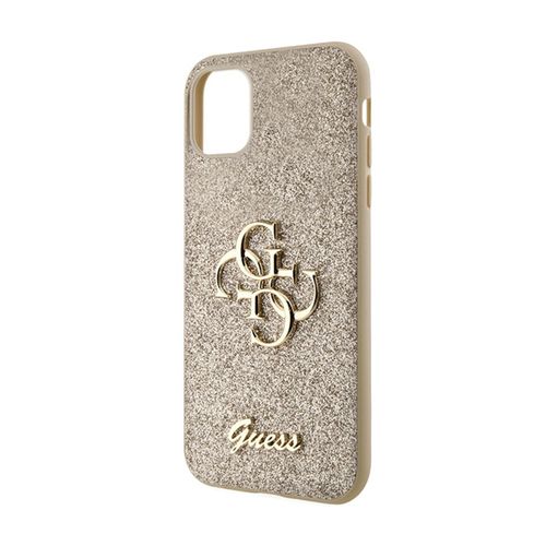 Guess Glitter Script Big 4G - Etui iPhone 11 (złoty) na Arena.pl