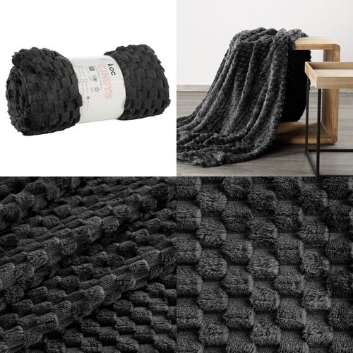 Komplet narzut na kanapę + fotele gruby ciepły koc mikrofibra 3D kolory HIT na Arena.pl