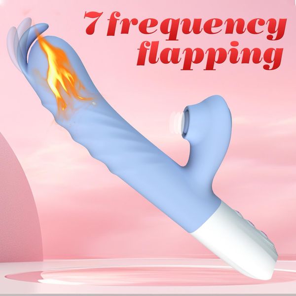 Silicone Vibrator 7 Powerful Modes - Flapping And 7 ThrustingHeating zdjęcie 7