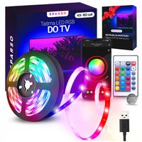 TAŚMA LED RGB 4M LEDY USB Podświetlenie Telewizora DO TV NA PILOTA TELEFON