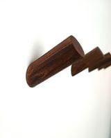 Wieszaki na Ubrania 3 szt. Drewniane Ścienny Ciemny Brąz na Ręczniki Buk