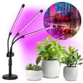 Lampa Do Uprawy Roślin Lampka LED 3 Głowice Czasomierz + zasilacz