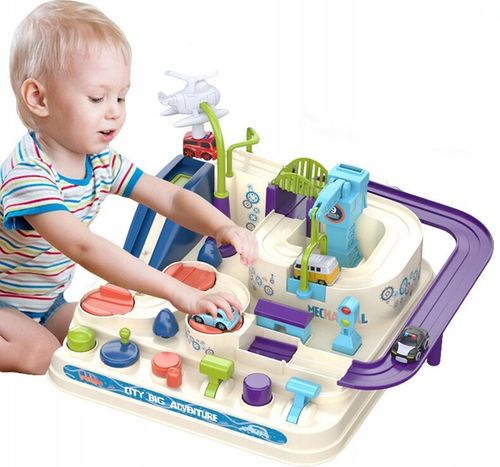 TOR PRZESZKÓD SAMOCHODOWY INTERAKTYWNY ZJEŻDŻALNIA Z PRZESZKODAMI + AUTKA na Arena.pl