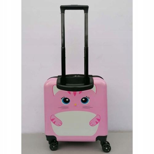 KOT KOTEK WALIZKA 3D DZIECIĘCA BAGAŻ SZYFR DLA DZIECI 4 KÓŁKA na Arena.pl