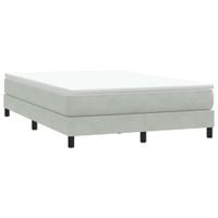 Łóżko Box Spring bez materaca Jasnoszary 160x210 cm Aksamit